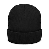 Embroidered Ribbed Knit Beanie - VIREA