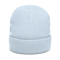 Embroidered Ribbed Knit Beanie - VIREA