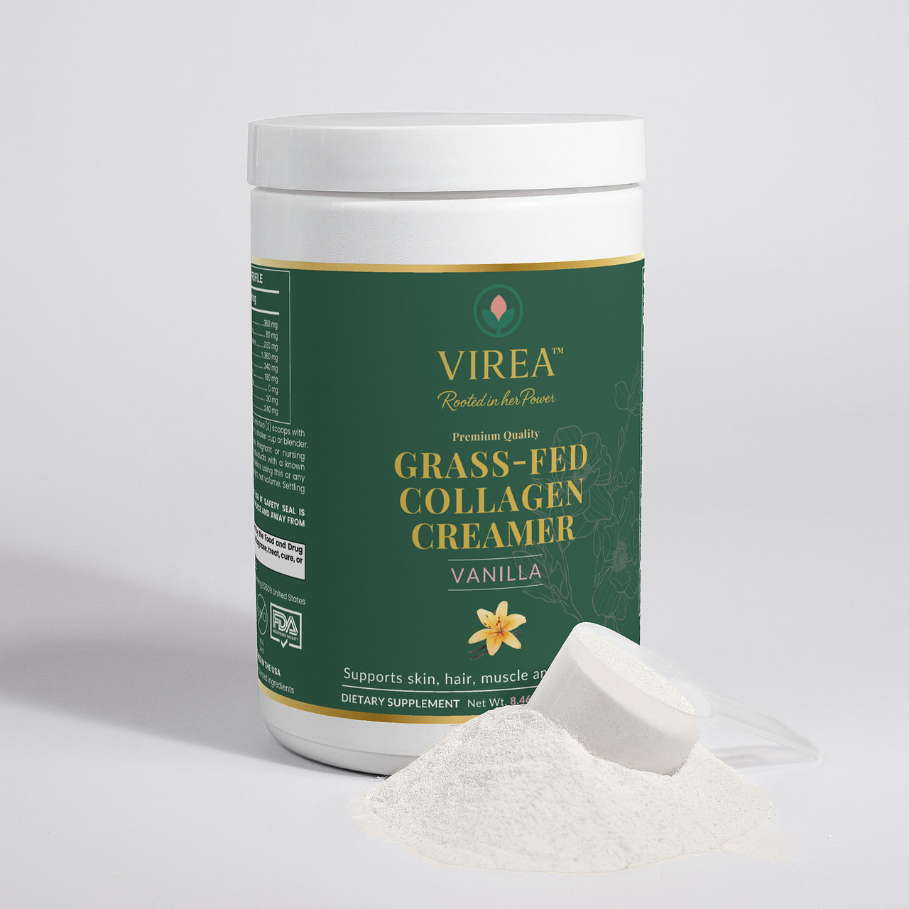 VIREA™ Grass-Fed Collagen Creamer – Vanilla