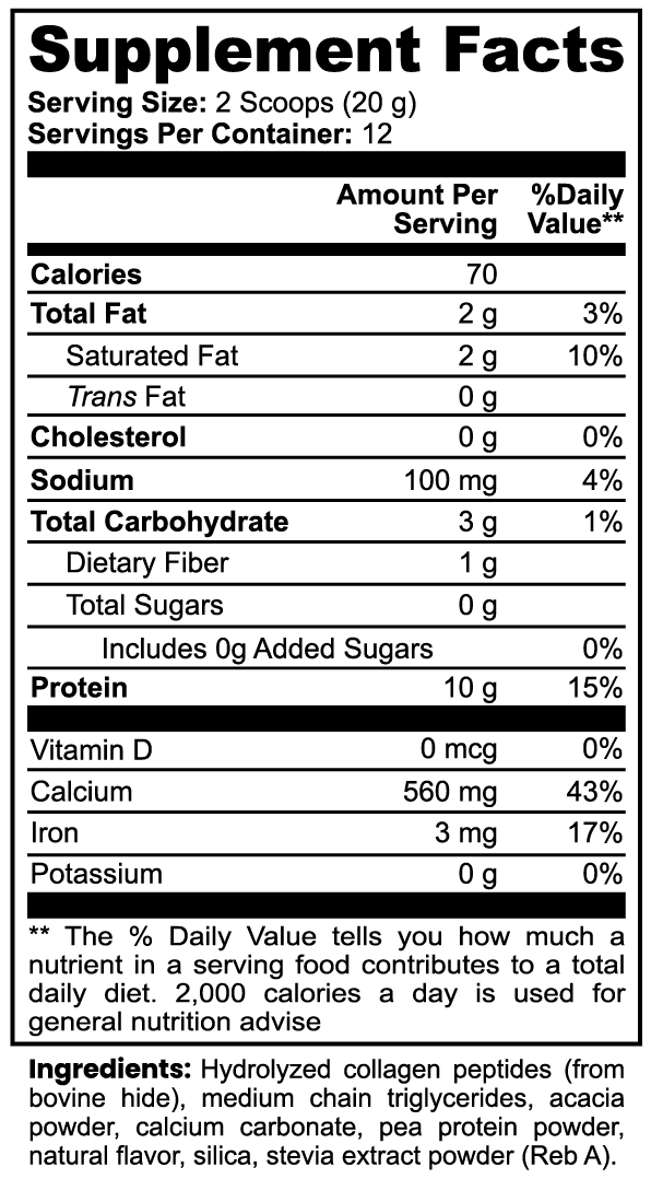 VIREA™ Grass-Fed Collagen Creamer – Vanilla