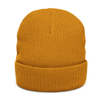 Embroidered Ribbed Knit Beanie - VIREA